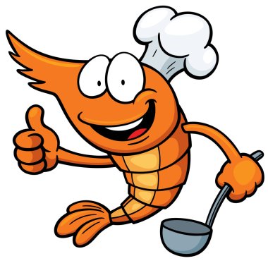 Chef shrimp clipart