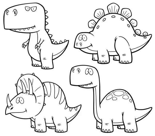 Featured image of post Cute Dinosaur Drawing Outline : Cute animal vector design elements set.