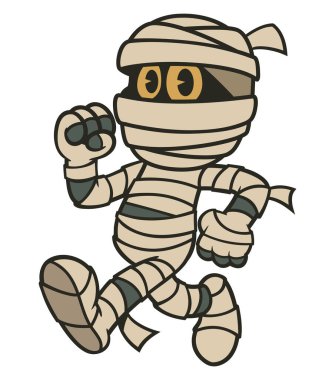 Çizgi film Mumya Yürüyen Şirin Cadılar Bayramı Karakteri Çizimi