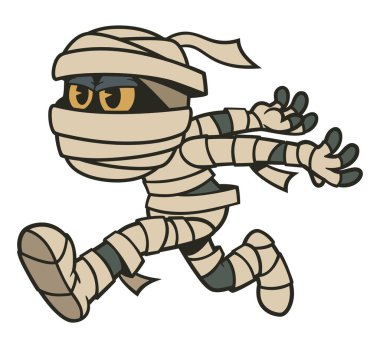 Karikatür Mumya Canavarı Cadılar Bayramı Çizimi