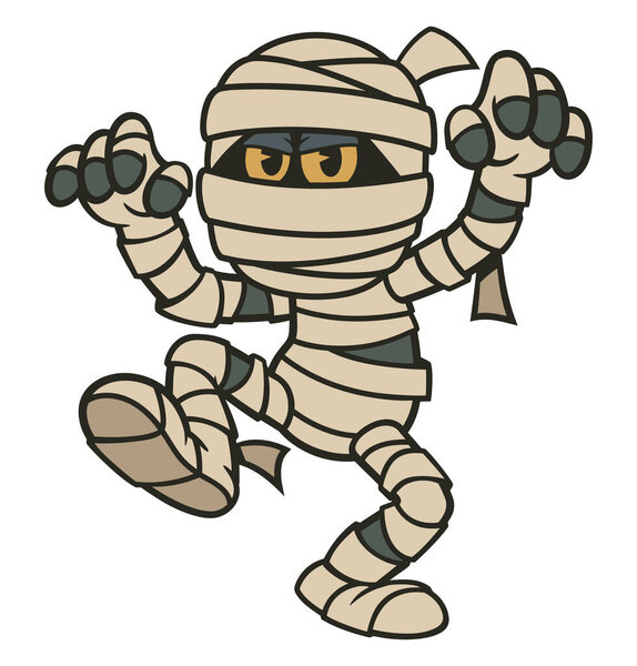 Мультфильм "Ходячий монстр мумии". Симпатичный персонаж Хэллоуина