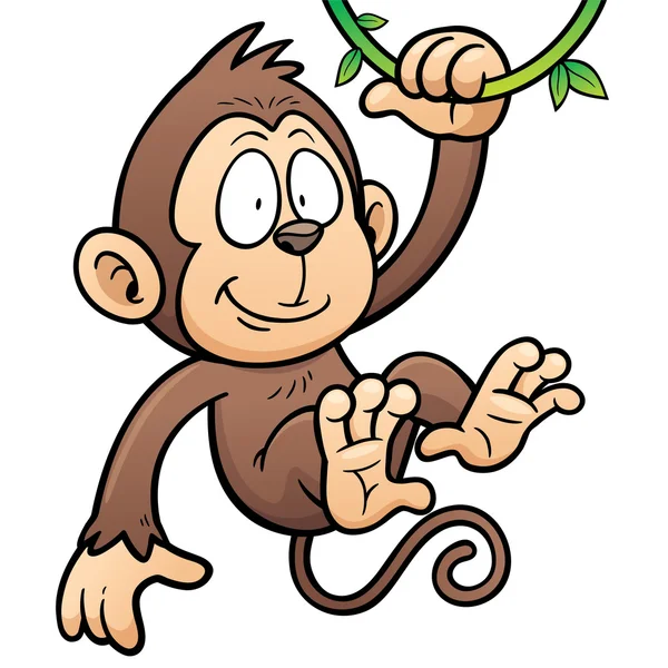 Cartoon cute monkey — Stock Vector