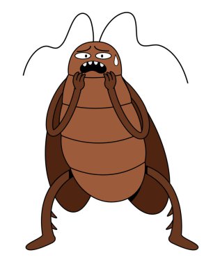 Korkak Hamamböceği Çizgi Filmi Korku ve Panik Gösteren Karakter