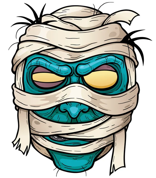 Cartoon mummie gezicht — Stockvector