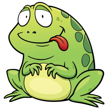 Vektör karikatür kurbağa