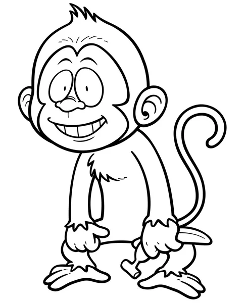 Vector Cartoon Monkey — Stock Vector