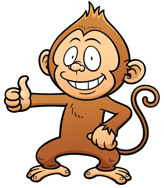 Vector Cartoon Monkey — Stock Vector