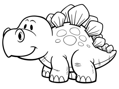 Cartoon Dinosaur character clipart