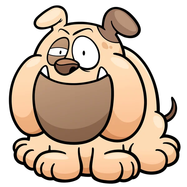 Personaje de perro de dibujos animados — Vector de stock