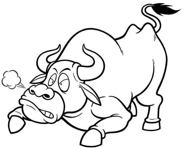 Kreslený Bull osnovy — Stockový vektor