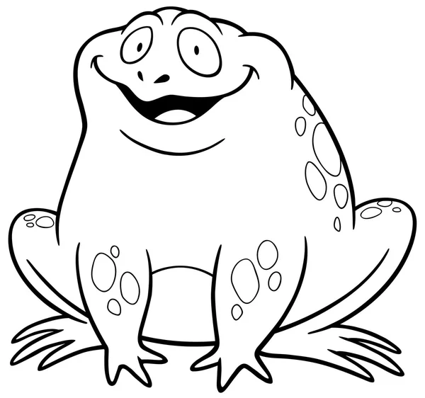 Карикатура на лягушку онлайн — стоковый вектор
