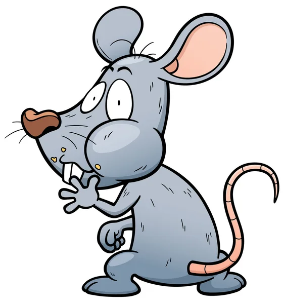 Dessin animé rat caractère — Image vectorielle