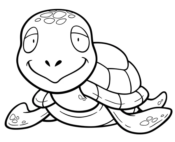 Personnage de tortue de bande dessinée — Image vectorielle