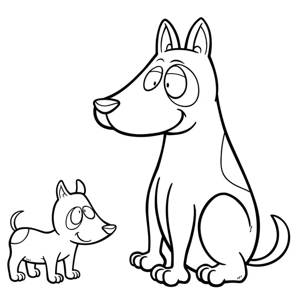 Personaje de perro de dibujos animados — Archivo Imágenes Vectoriales