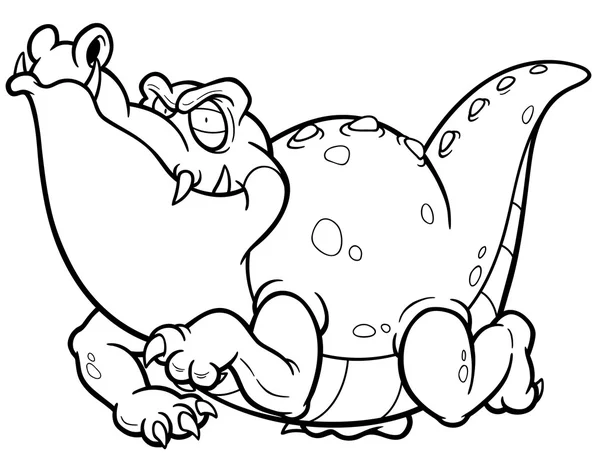 Personagem de Crocodilo dos desenhos animados — Vetor de Stock