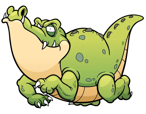 Cartoon crocodile character — Stock Vector