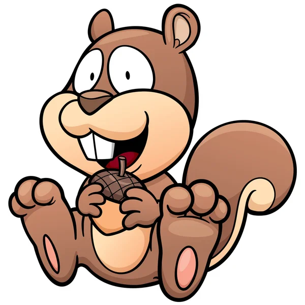 Cartoon squirrel character — Stock Vector