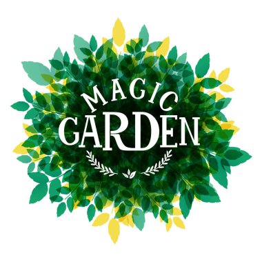 Magic Garden. Ekolojik tarzda harfler.