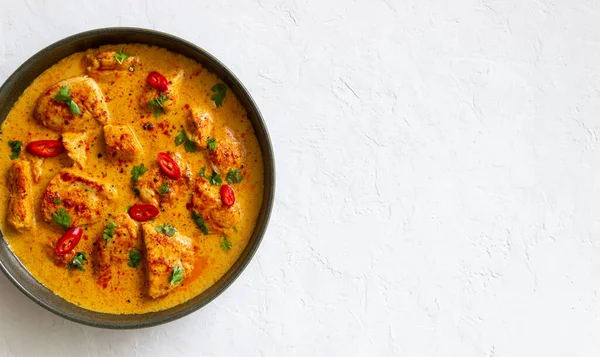Pollo Tikka Masala Curry Con Hierbas Pimientos Comida India Cocina — Foto de Stock