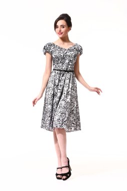 beyaz izole asyalı kadın moda giysiler