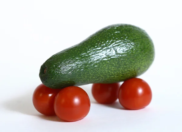 Avokado ve domates sağlıklı araba — Stok fotoğraf