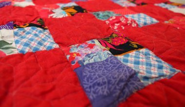 Patchwork Yorgan üzerinden ülke ev iç