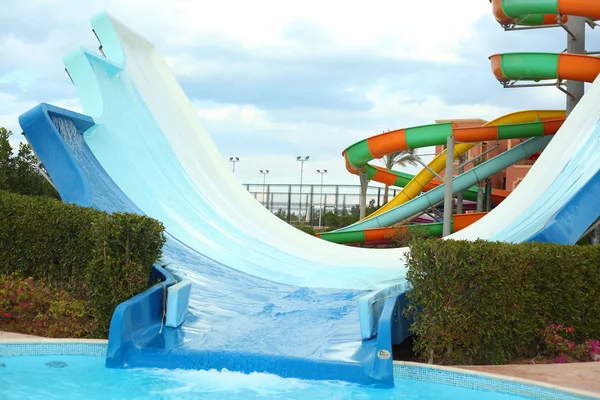Aquapark en plein air en Egypte avec diapositives — Photo