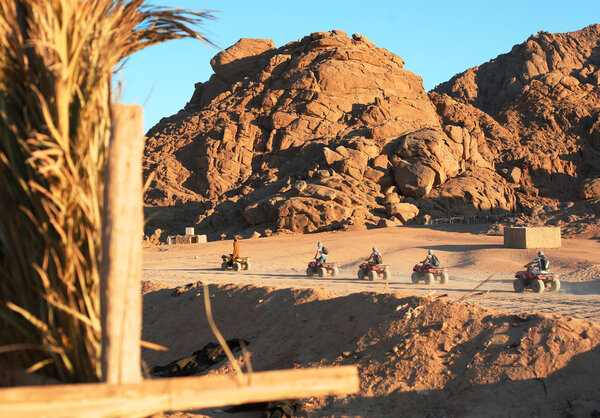 quad bike safari trip into desert in Egypt