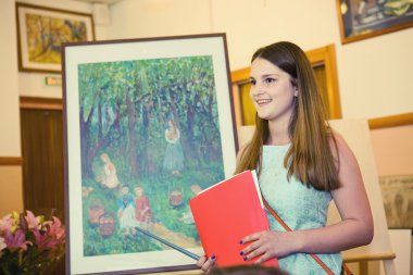 Moskova, Rusya, 19 Mayıs 2014: tanımlanamayan genç kız graduat
