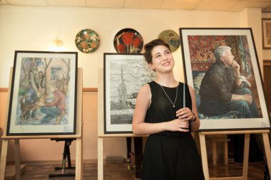 Moskova, Rusya, 19 Mayıs 2014: tanımlanamayan genç kız graduat