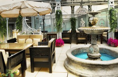 prestijli Restoran açık teras iç