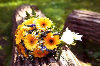 gelin buketi günlük yaz açık fotoğraf üzerinde yatıyordu