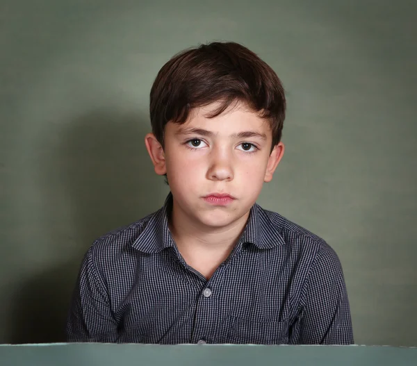 Boy sad  close up portrait — Stock Photo, Image