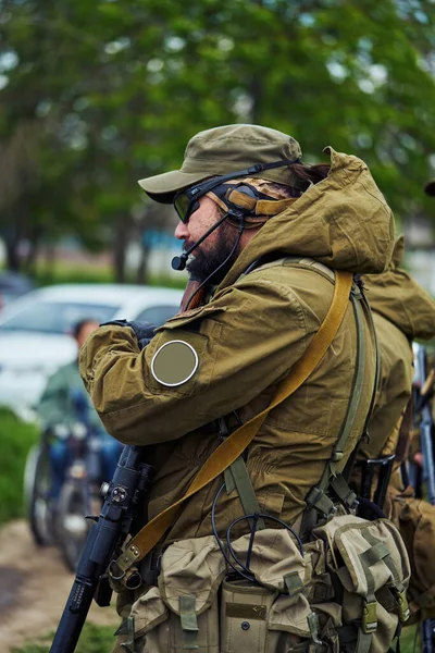 Nesten Bilde Luftmyk Spiller Militæruniform – stockfoto