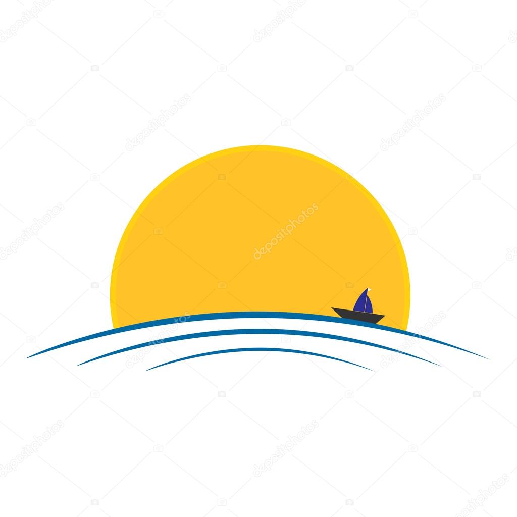 Sunset sea logo