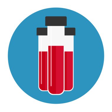 Şişe ya da tüpler simgesi, düz tasarım öğesi