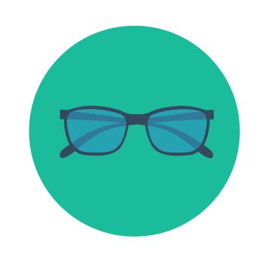 Vektör gözlük simgesi düz