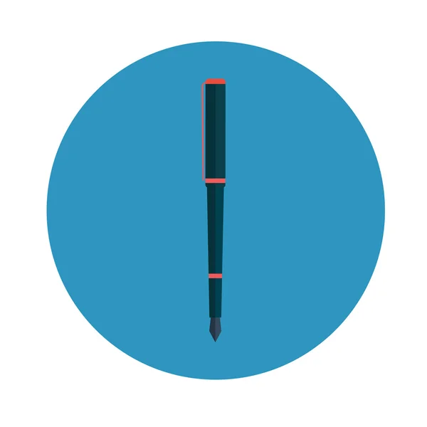 Vecor επίπεδη εικονίδιο στυλό — Διανυσματικό Αρχείο