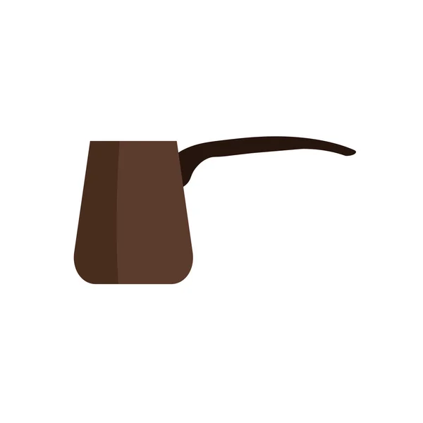咖啡的 cezve 图标平 — 图库矢量图片