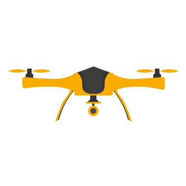 Dronlar ile eylem fotoğraf makinesi. Düz tasarım. Drone quadrocopter