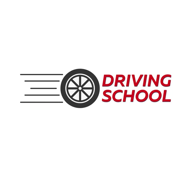 Logo de l'école de conduite. Auto Education. Les règles de la route — Image vectorielle