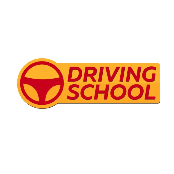 Das Logo der Fahrschule. Autobildung. die Regeln der Straße — Stockvektor