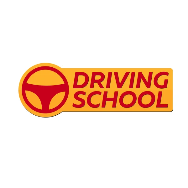 Driving school logo. Auto Education. The rules of the road — Stock Vector