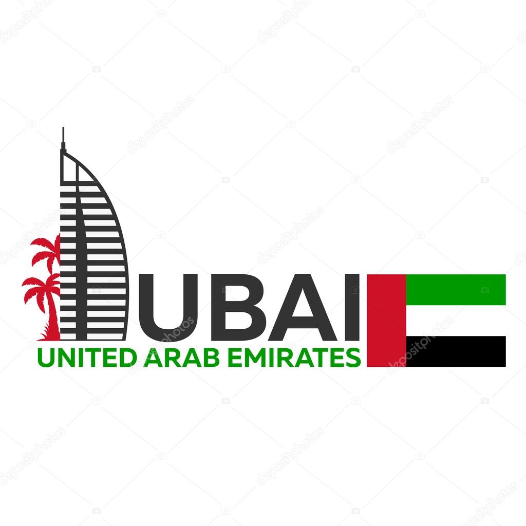 Dubai logo. UAE. United Arab Emirates
