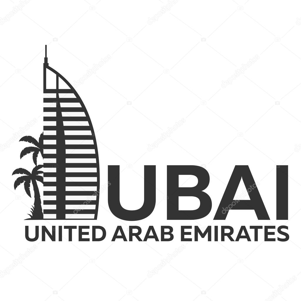 Dubai logo. UAE. United Arab Emirates