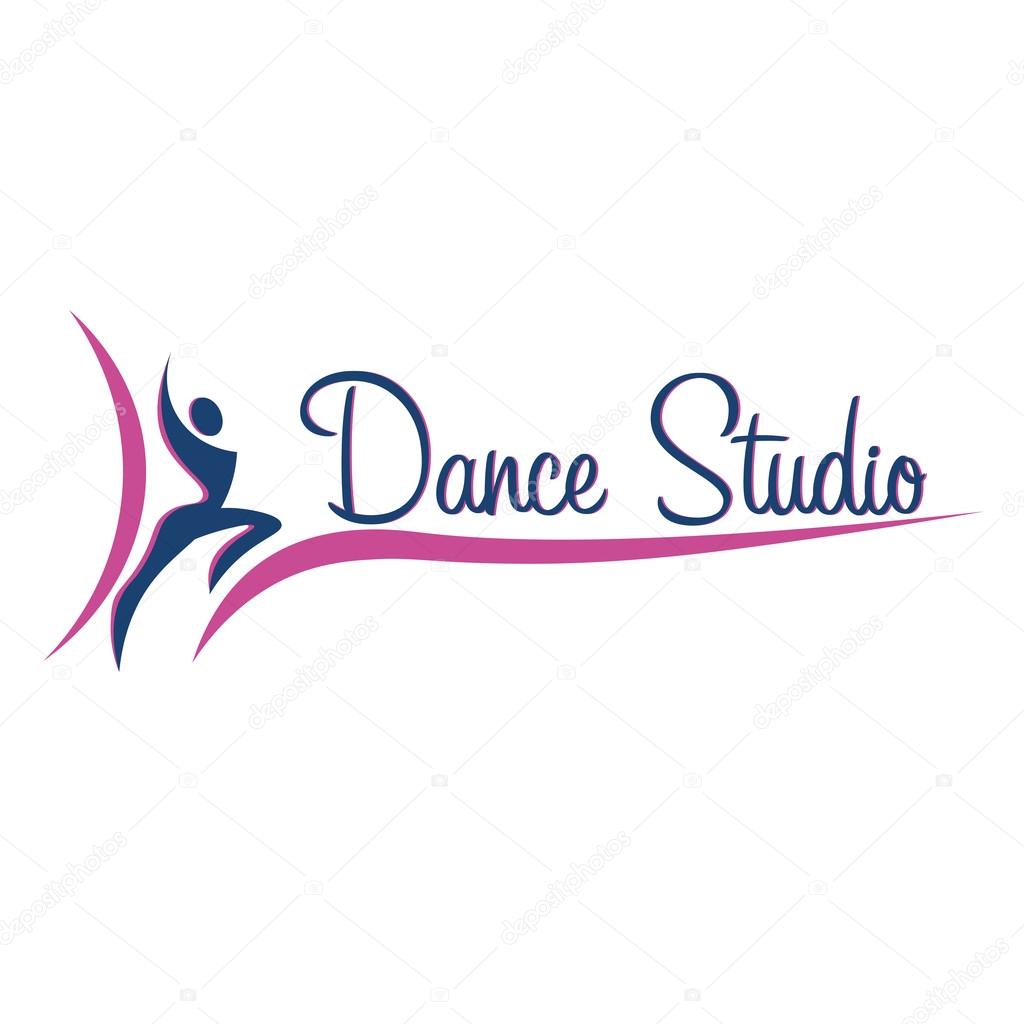 Dance logo, badge and emblem. Woman dancing. Dance studio logo design vector template
