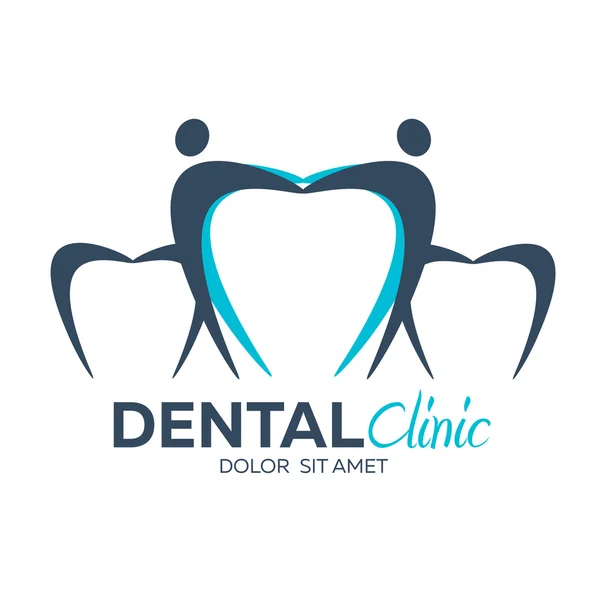 Logotipo dental. Clínica dental. Logo del dentista. Logotipo del vector — Vector de stock