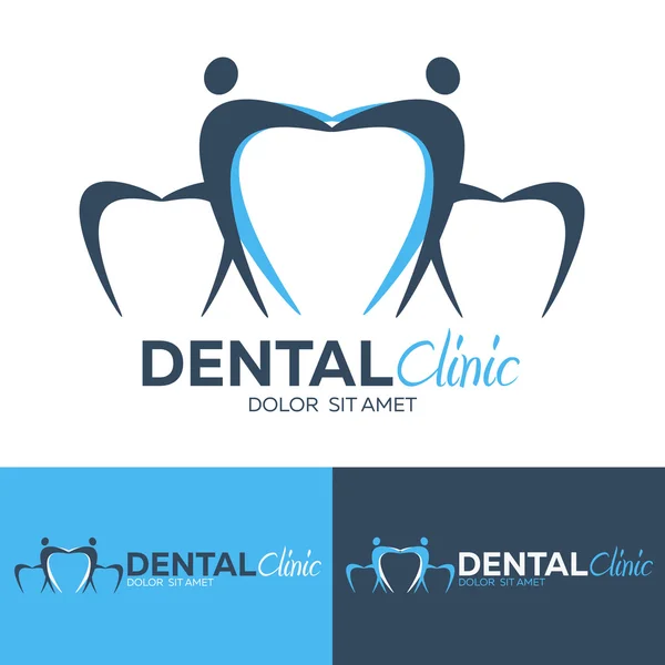 Logotipo dental. Clínica dentária. Logotipo do dentista. Logotipo do vector —  Vetores de Stock