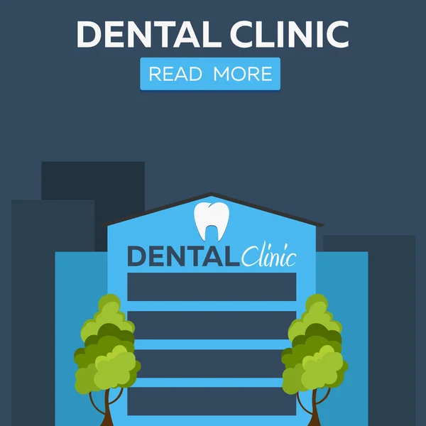 Banner de la clínica dental. Centro médico — Vector de stock