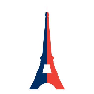 Eyfel Kulesi Logo Paris. Vektör çizim.